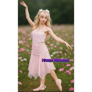 Fashion Bug Dress Vintage 90s Pink Ballet Fairy y2k Coquette Stevie Nicks Carrie